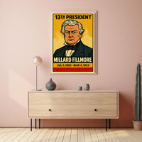Millard Fillmore 13th President of the United States Inked Comic Style Poster