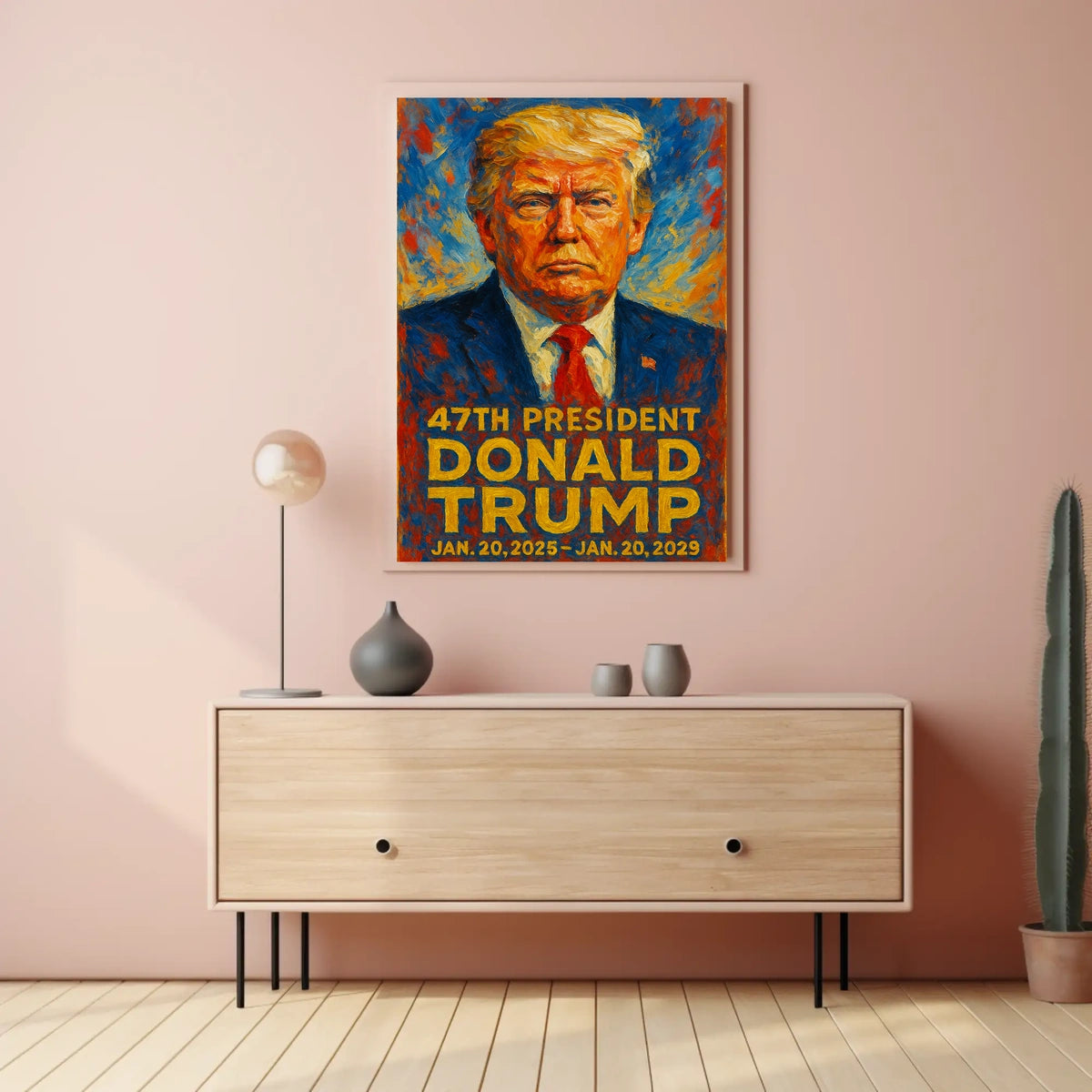 Trump Leadership Colors Patriot Impressionism Poster