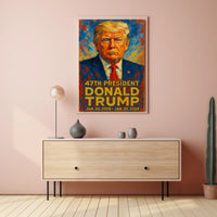Trump Leadership Colors Patriot Impressionism Poster
