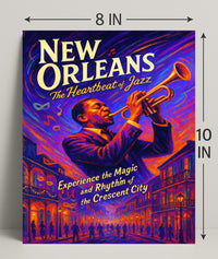 New Orleans The Heartbeat of Jazz Poster PosterGoat