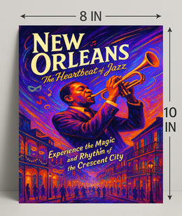 New Orleans The Heartbeat of Jazz Poster PosterGoat