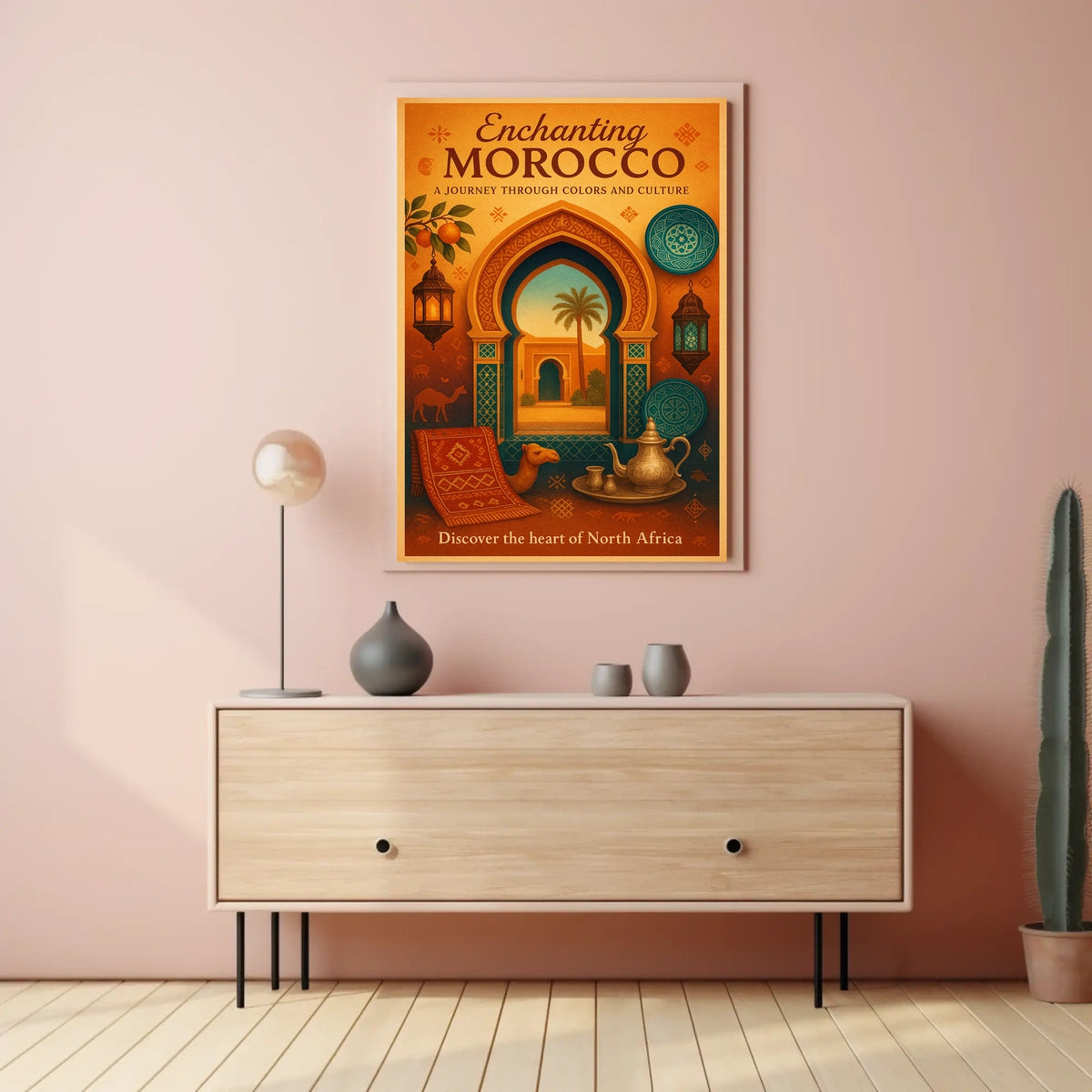 Moroccan Cultural Heritage Vintage Art Poster