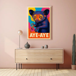 Aye-Aye Illustration Poster