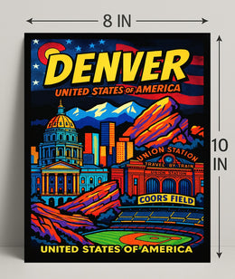 Denver United States of America Poster PosterGoat