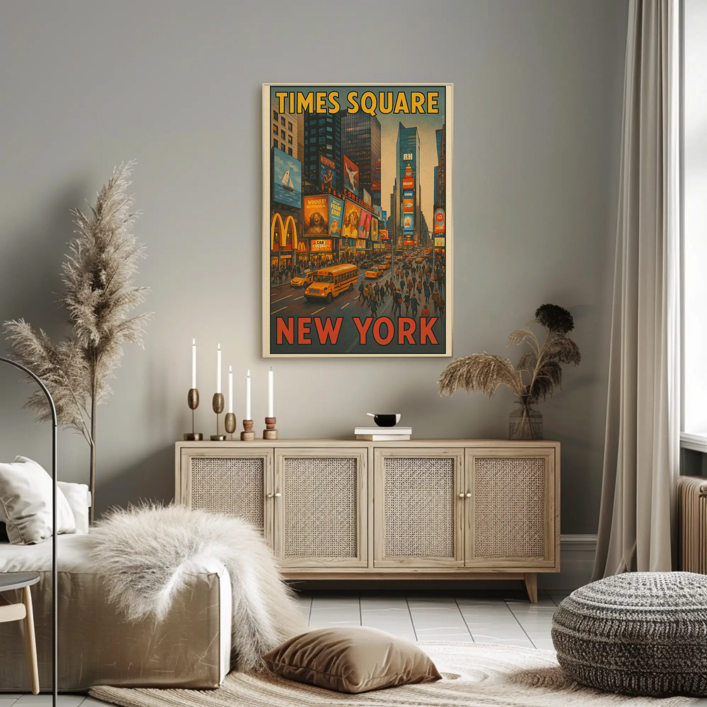 Times Square New York City Travel Poster