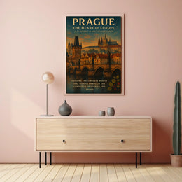 Prague The Heart of Europe Poster