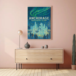 Anchorage Northern Glow Poster