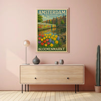 Amsterdam Bloemenmarkt Poster
