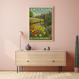 Amsterdam Bloemenmarkt Poster