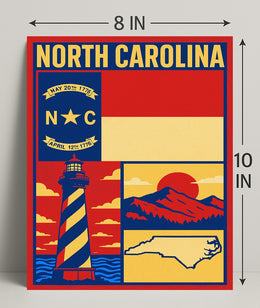 North Carolina Heritage Poster PosterGoat