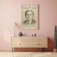 George W Bush 43rd President Sketch Poster Art Print Decor PosterGoat