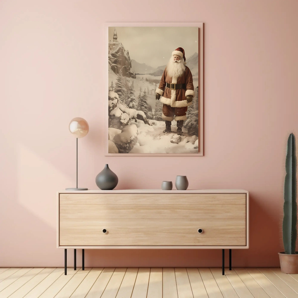 Winter Wonderland With Santa Poster