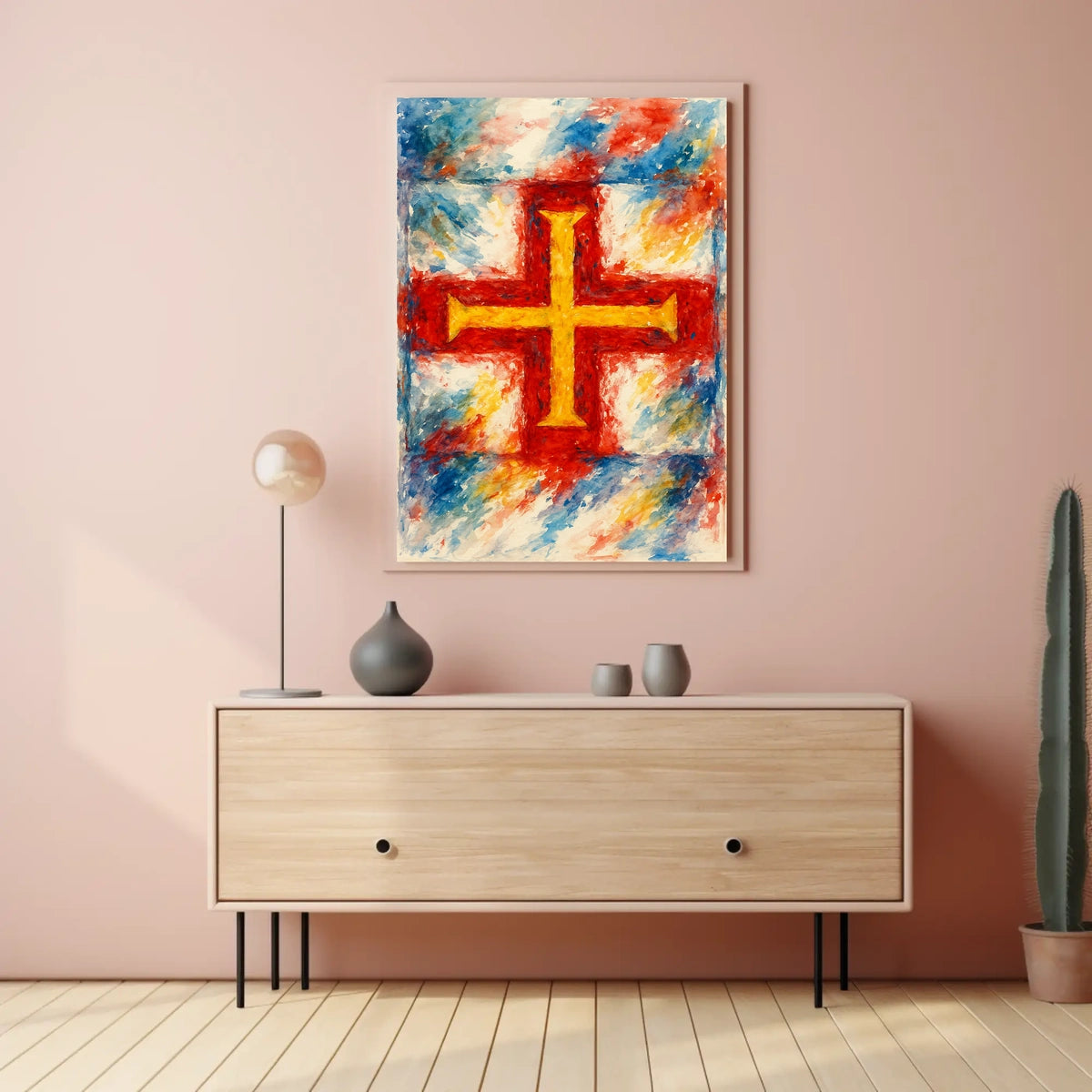Vibrant Cross Poster