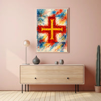 Vibrant Cross Poster