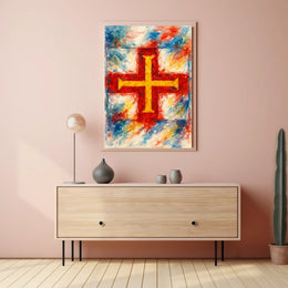 Vibrant Cross Poster