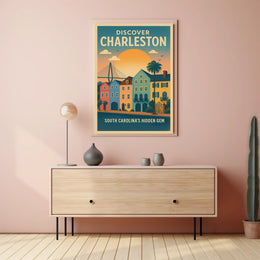Charleston Vintage Travel Poster