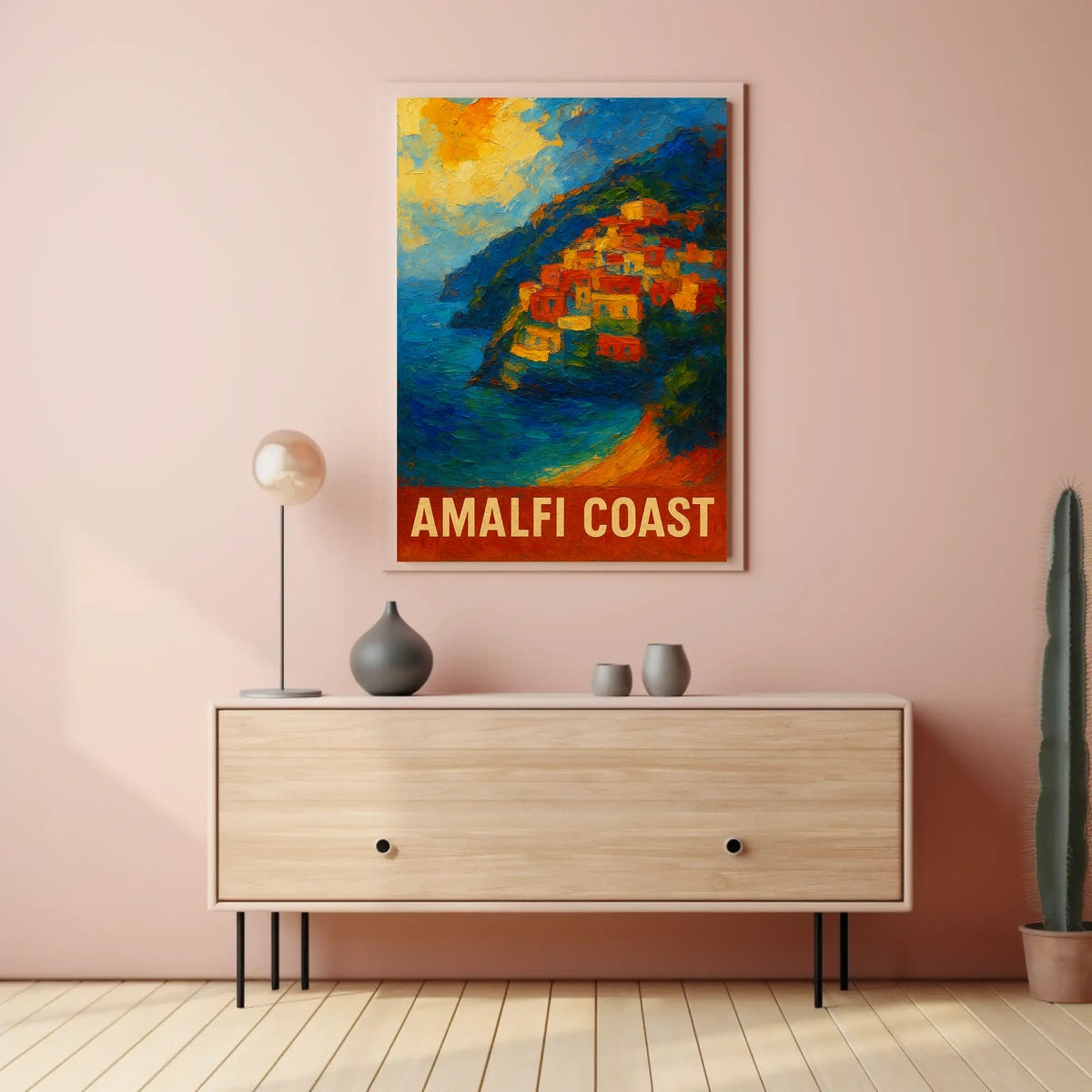 Amalfi Coast Poster Wall Art For Coastal Decor Gift