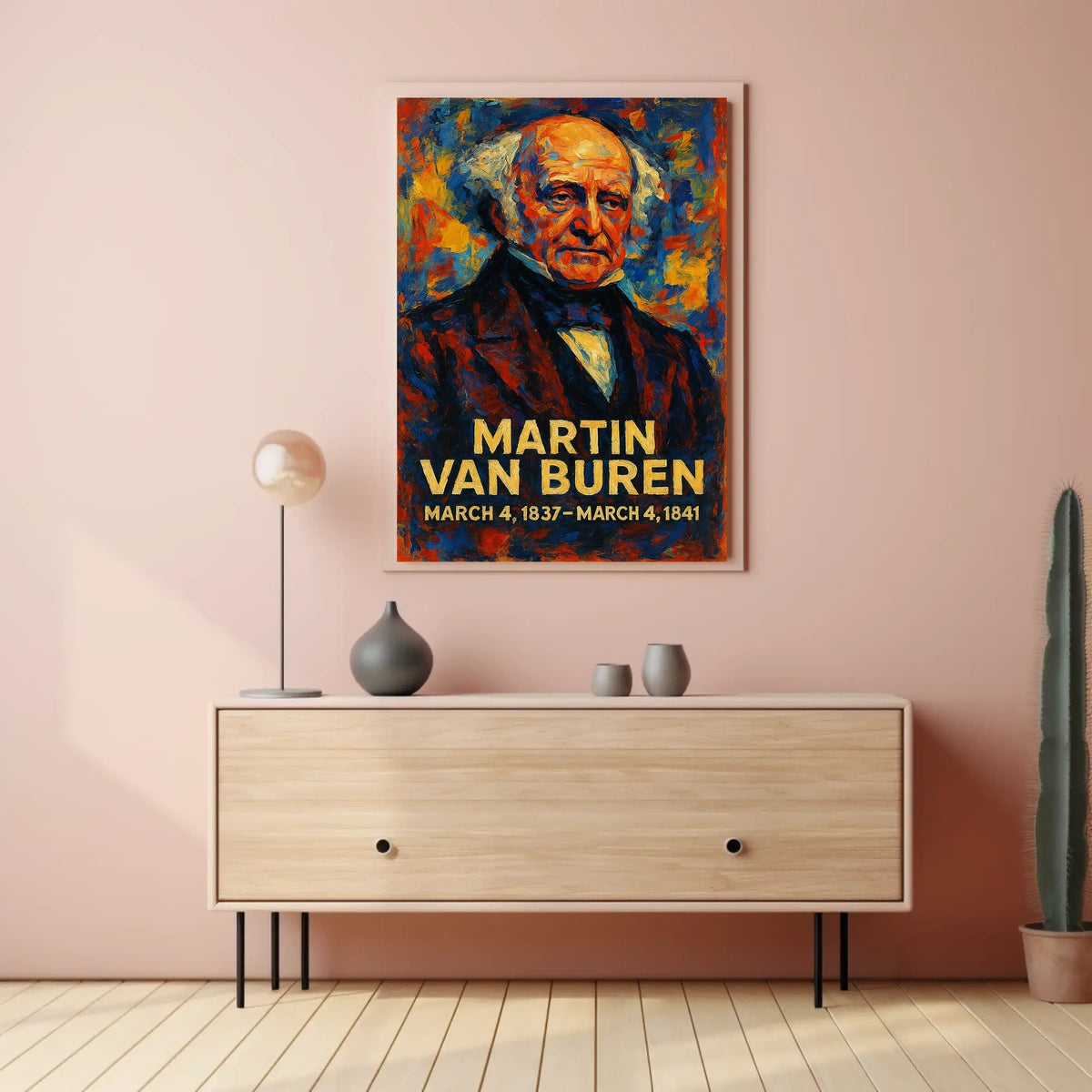 Martin Van Buren 8th President of the United States Glitch Hop Art Poster