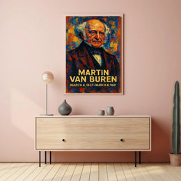Martin Van Buren 8th President of the United States Glitch Hop Art Poster
