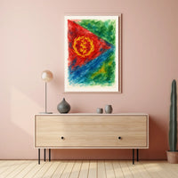 Eritrean Flag Watercolor Art Poster