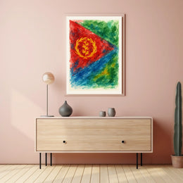 Eritrean Flag Watercolor Art Poster