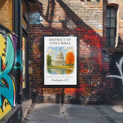 District of Columbia, Washington, D.C. Signature Series Vintage Travel Poster