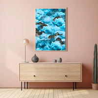 Majestic Mountain Clouds William Morris Art Poster