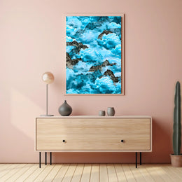 Majestic Mountain Clouds William Morris Art Poster