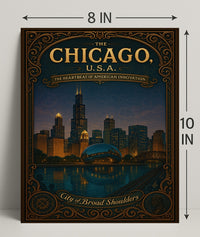 Chicago The Heartbeat of American Innovation Poster PosterGoat