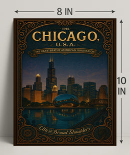 Chicago The Heartbeat of American Innovation Poster PosterGoat