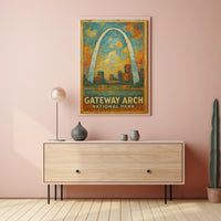 Gateway Arch National Park Majestic Scenic Wanderlust Inspired Home Decor Poster