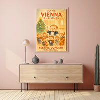 Festive Vienna Christmas Concert in Watercolor Music or Concert Poster