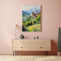 Liechtenstein Vaduz Castle Hilltop View Poster