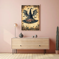 Whimsical Witch Hat Fantasy Design Cultural Poster