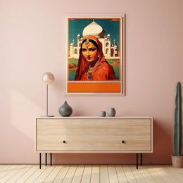 Elegance at the Taj Mahal Poster