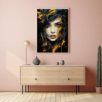 Modern Abstract Woman's Face Art Poster