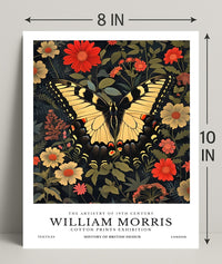 William Morris Artistic Butterfly Vintage Cultural or Heritage Poster