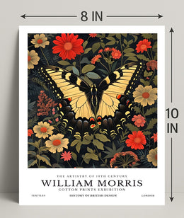 William Morris Artistic Butterfly Vintage Cultural or Heritage Poster