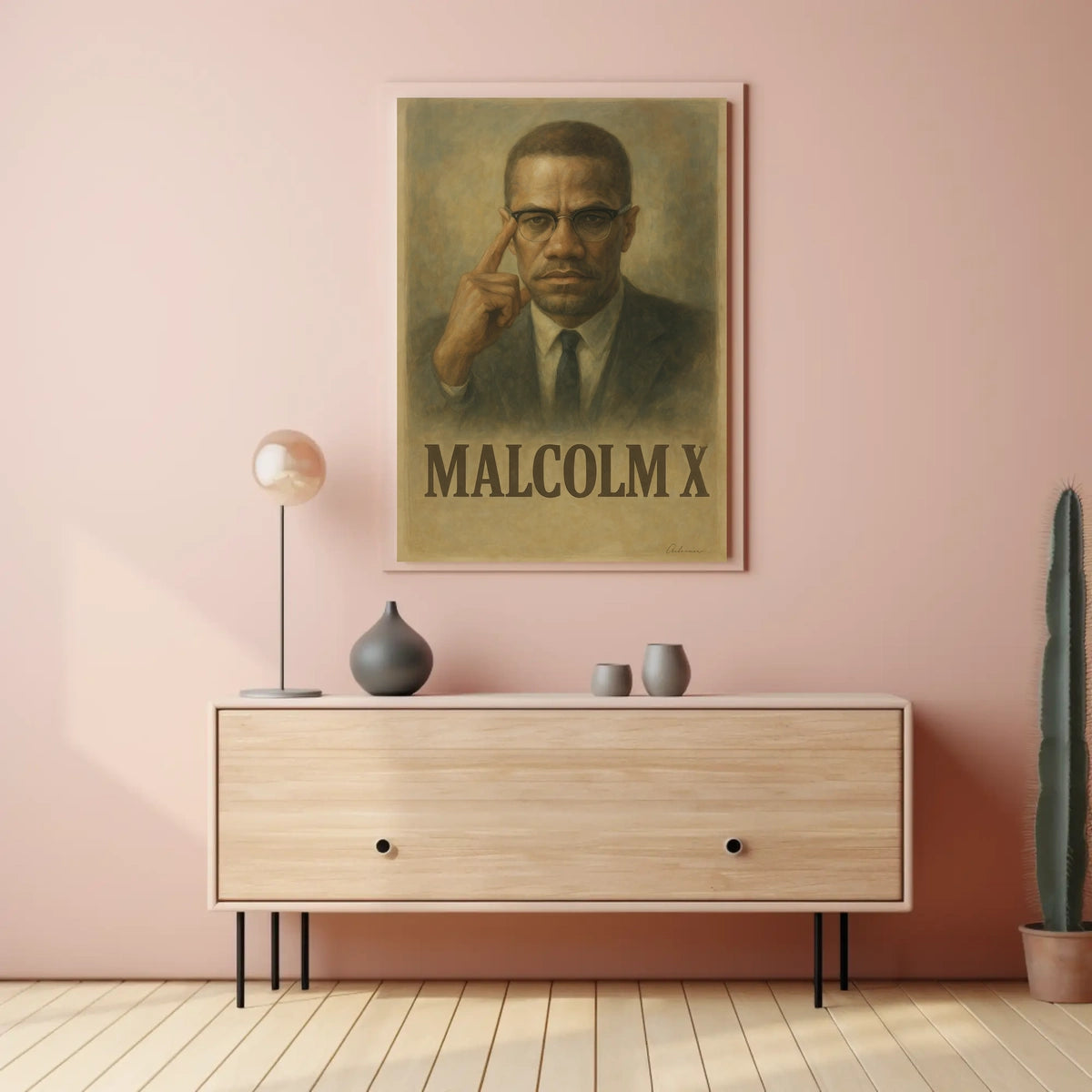 Malcolm X Iconic Leader Poster