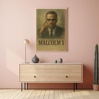 Malcolm X Iconic Leader Poster