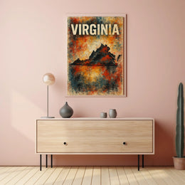 Virginia State Silhouette Poster