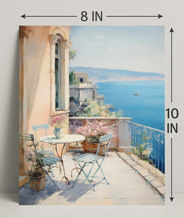 Mediterranean Balcony Retreat Poster