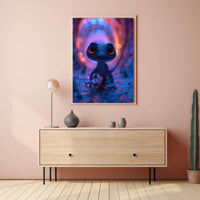 Vivid Gecko in Fantastical Setting Fantasy or Mythology Poster PosterGoat