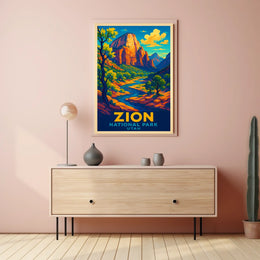 Zion National Park Utah Poster