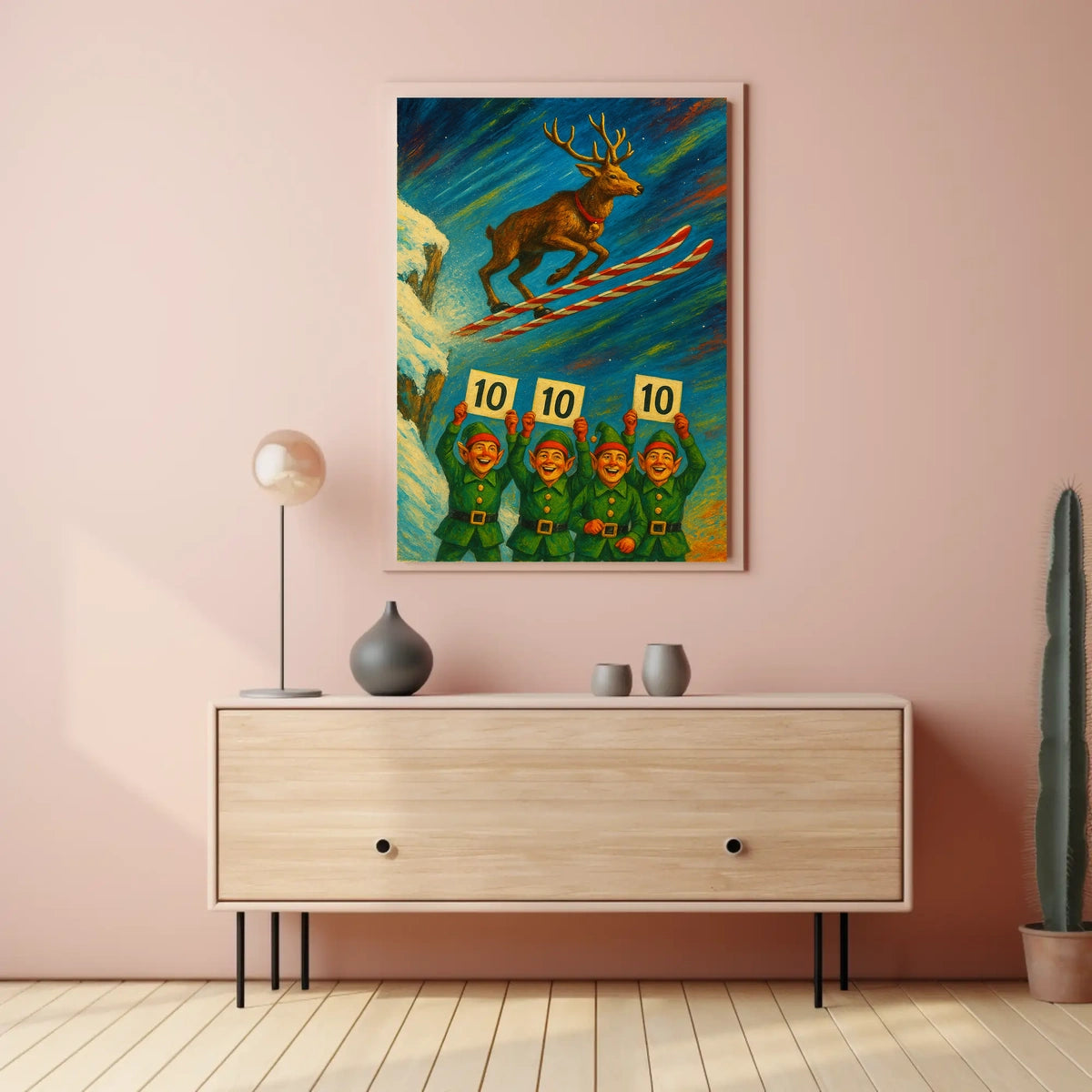 Reindeer Ski Jumping Extravaganza Poster