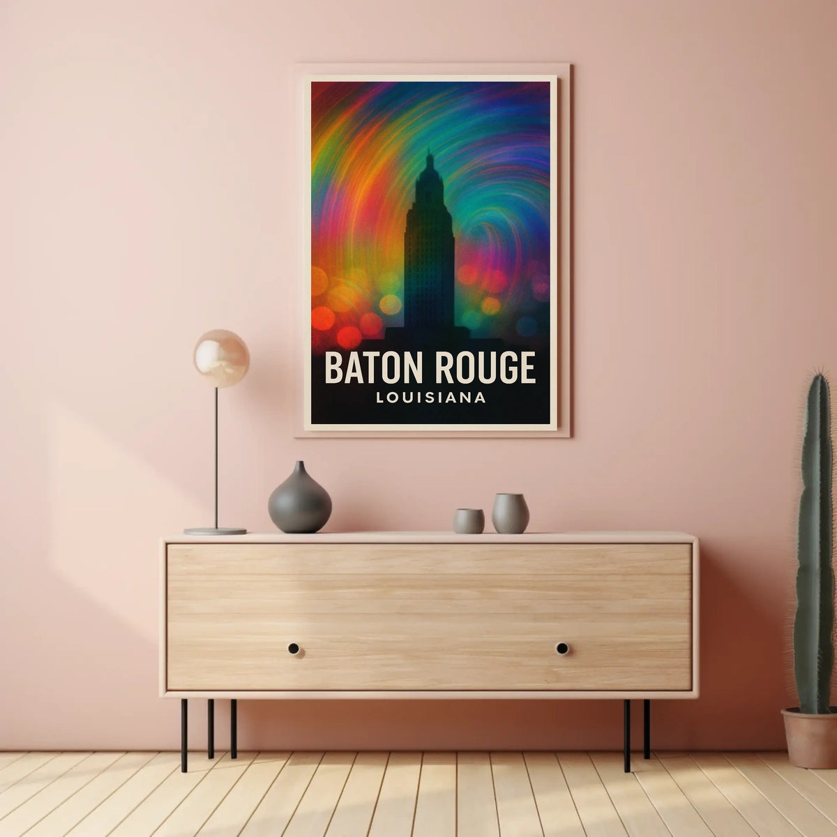 Baton Rouge Vibes Minimalist Decor Lovers Poster