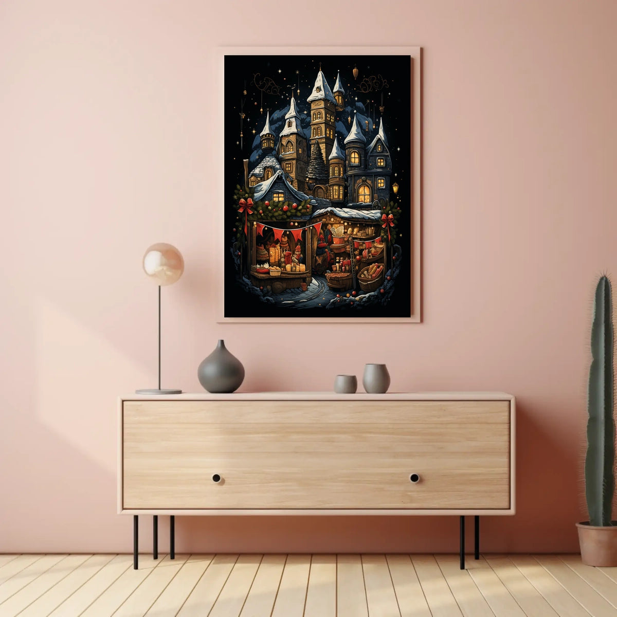 Enchanted Winter Village Poster