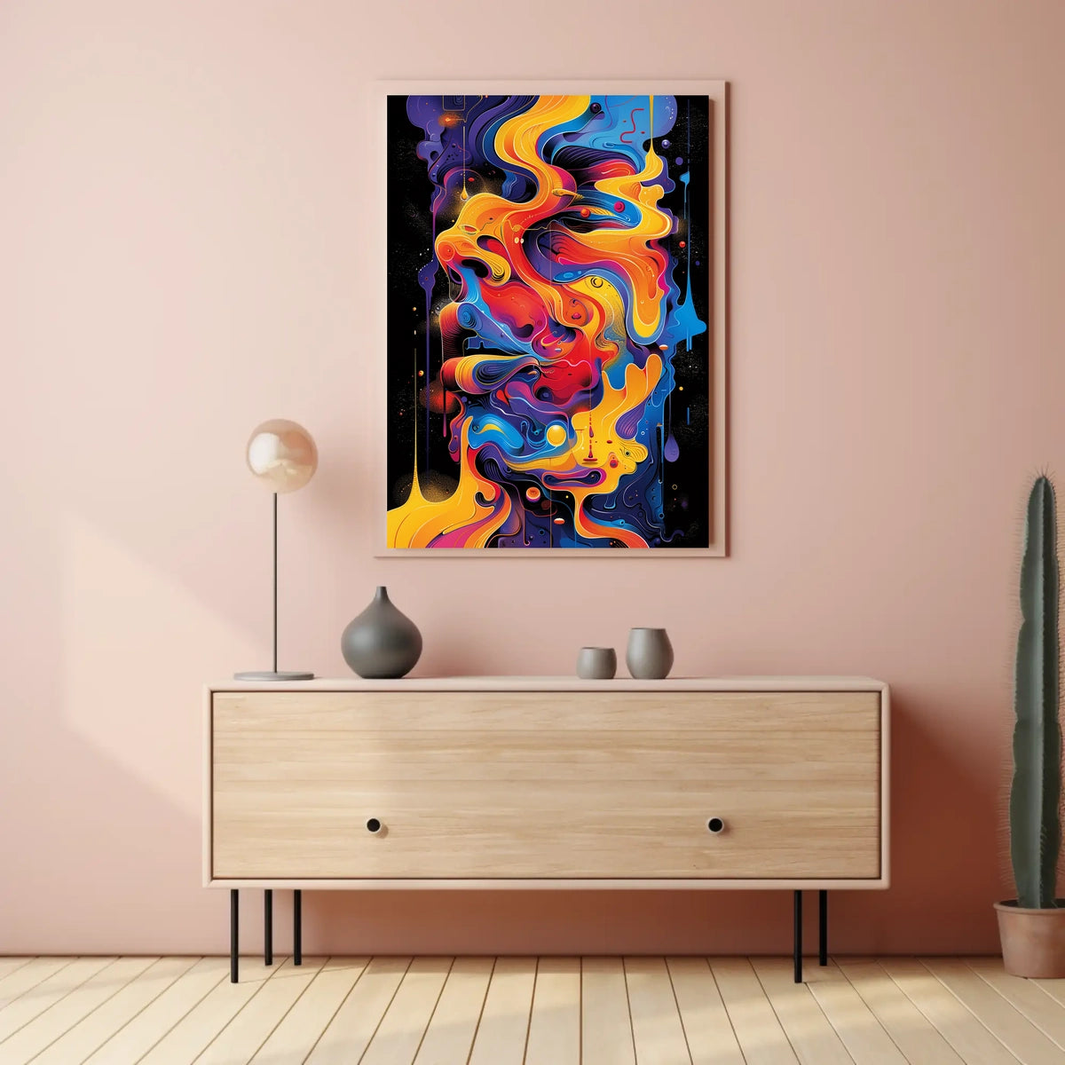 Vivid Abstract Flow Abstract Poster