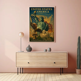 A Land Of Freedom And Opportunity Poster