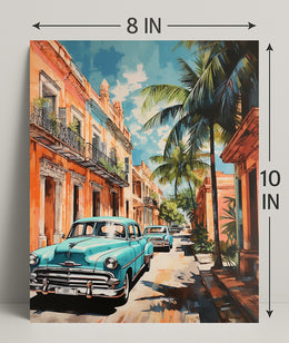 Vintage Havana Streets Vintage Poster